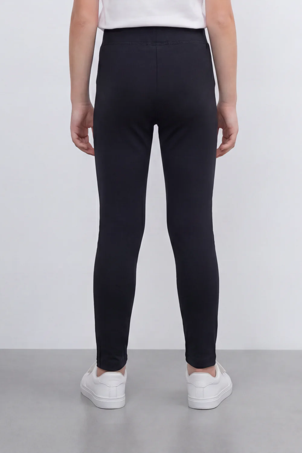 Girl's Tomato Store Second Skin Rib Leggings Smooth Solid Dye Surface Elastic Waistband Slim Stretch Fit - Image 7