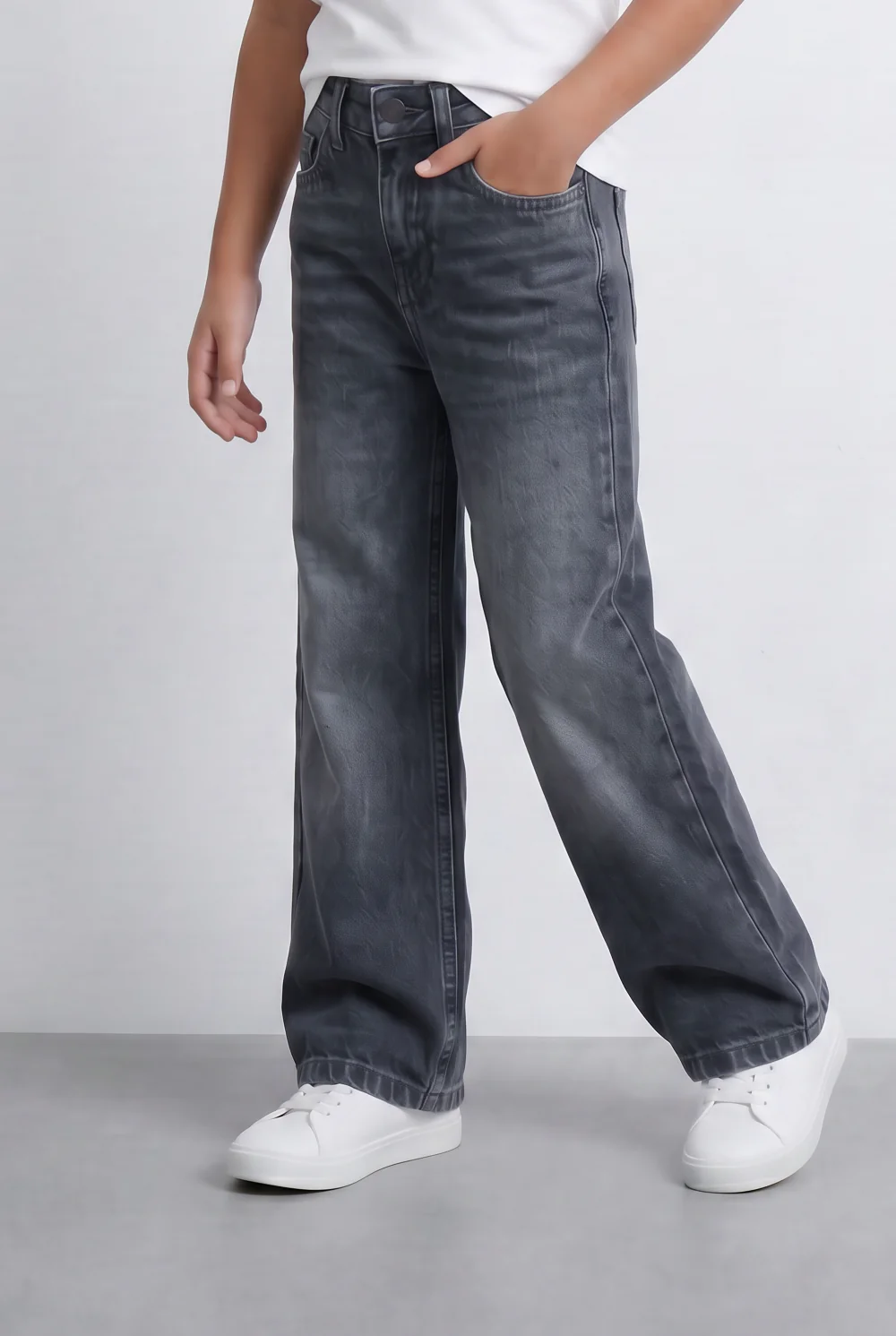 Girl's Tomato Store Wide Leg Denim Jeans Casual Everyday Pants - Image 15