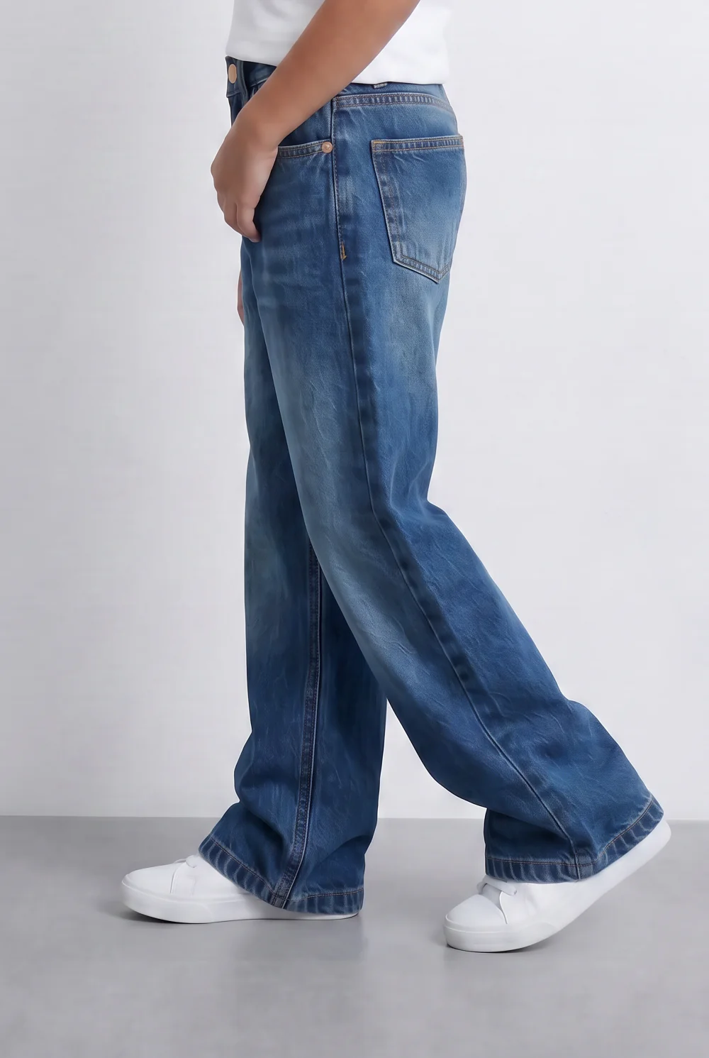 Girl's Tomato Store Wide Leg Denim Jeans Casual Everyday Pants - Image 7