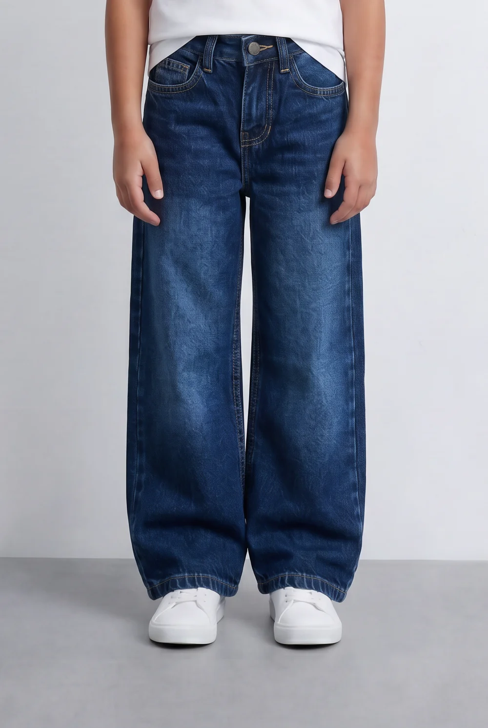 Girl's Tomato Store Wide Leg Denim Jeans Casual Everyday Pants - Image 9