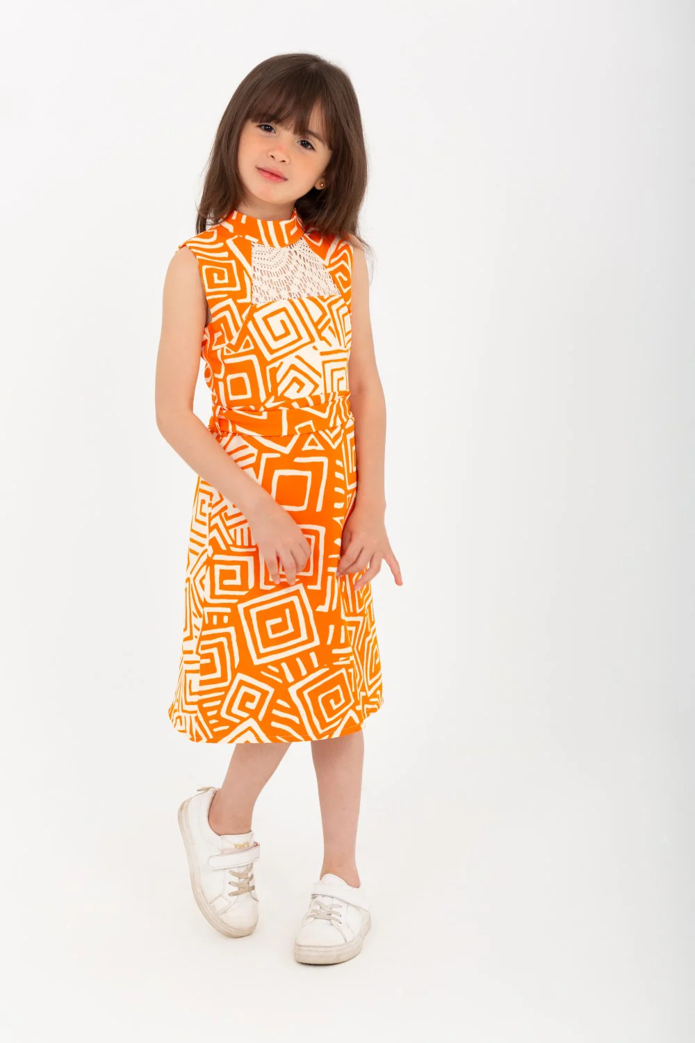 Girls' Turtleneck Dress With Comfortable Material And Unique Details