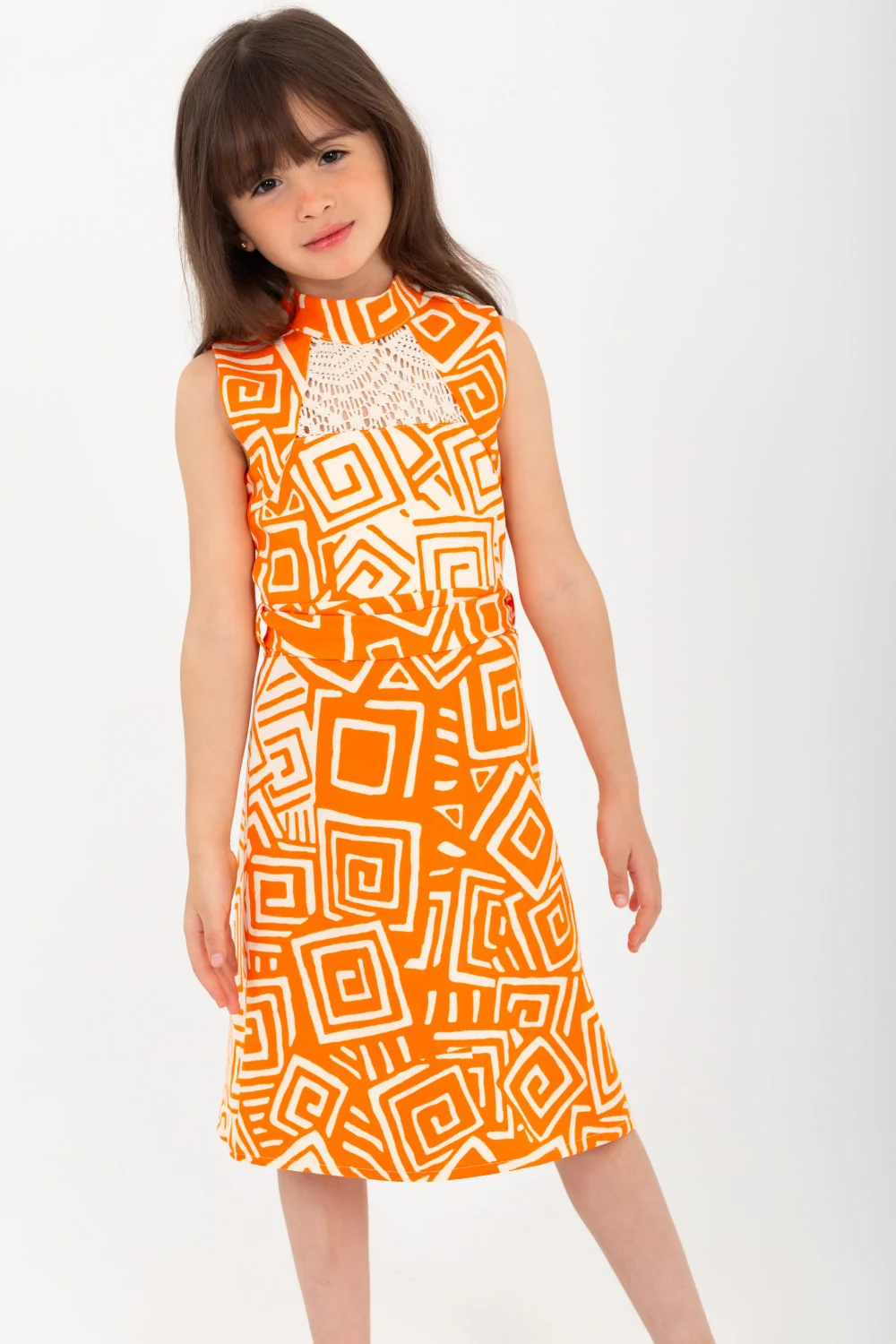 Girls' Turtleneck Dress With Comfortable Material And Unique Details - Image 3