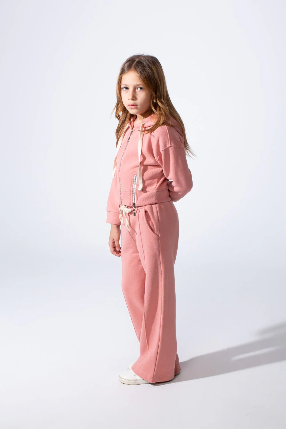 Girl's Two-Piece Tomato Store Set Cropped Zip-Up Modern Streetwear Edge Long Sleeve Slim Fit Outfit - Image 4