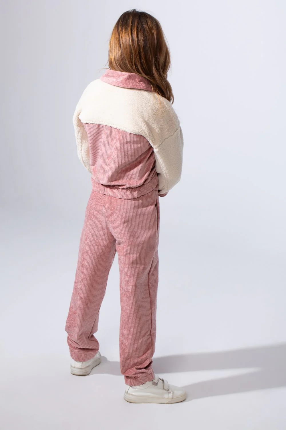 Girl's Two-Pieces With Mix Textured Fabric Classics Collar Button Down Two Chest Pockets Trendy Layered Modern Outfit - Image 10