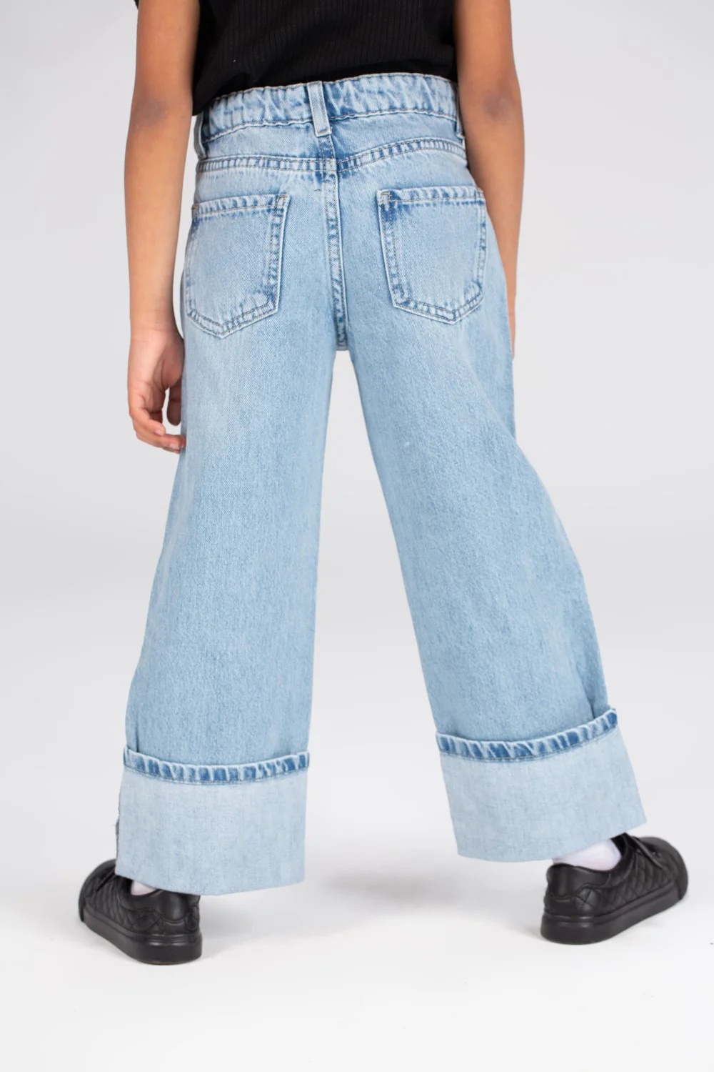 Girl's Used Details Wide Leg Jeans Pants With A Unique Cut - Image 17