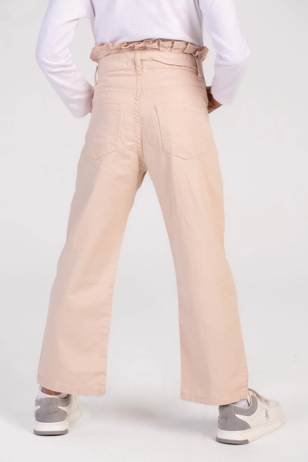 Girl's Used Details Wide Leg Style Gabardines Pants From Casual Outings - Image 2
