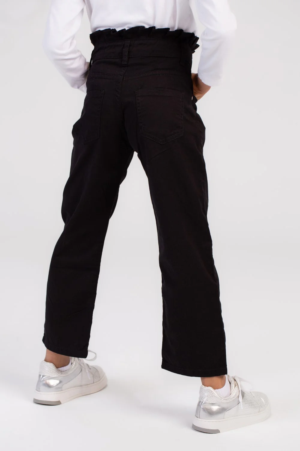Girl's Used Details Wide Leg Style Gabardines Pants From Casual Outings - Image 5