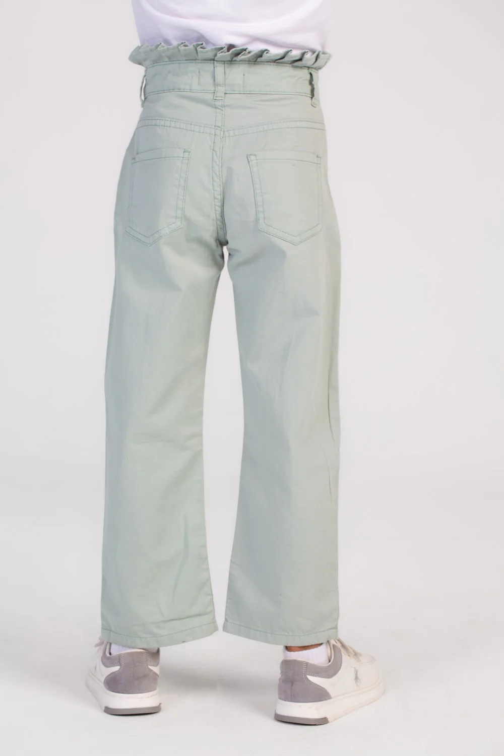 Girl's Used Details Wide Leg Style Gabardines Pants From Casual Outings - Image 8