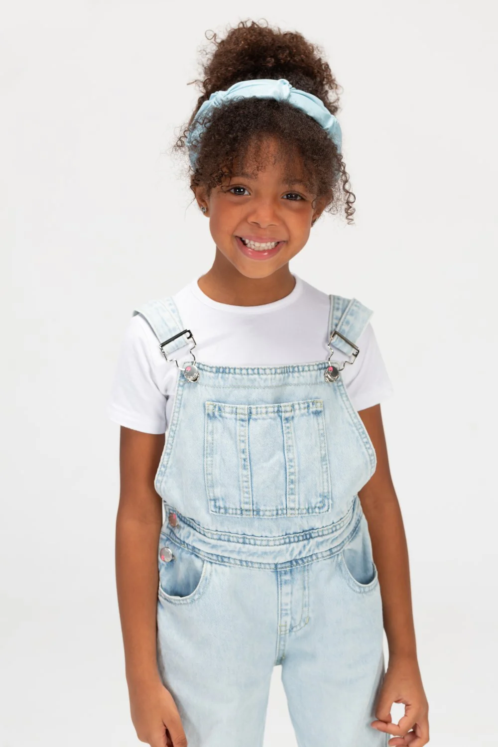 Girls Used Slouchy Jeans Jumpsuit With A Bow Tie At The Back And A Modern Cut - Image 16