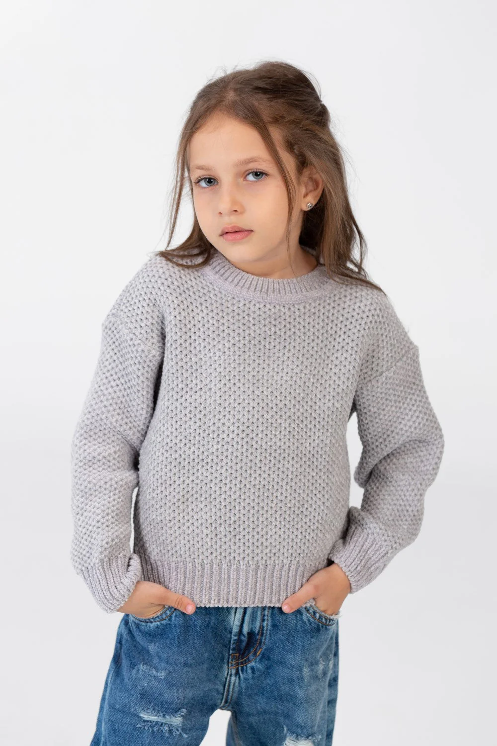 Girl's Velvet Pullover With Round Neck And Long Sleeves - Image 52