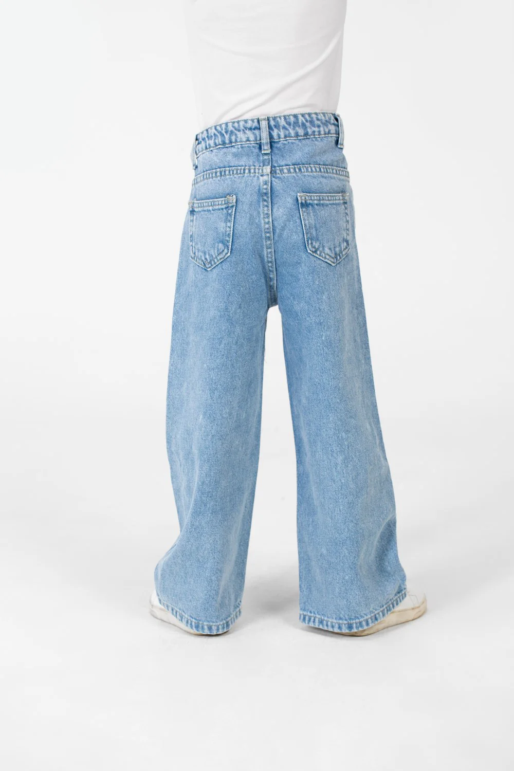 Girl's Wide Leg Jeans Pants With A Modern Side Zipper Pocket - Image 22