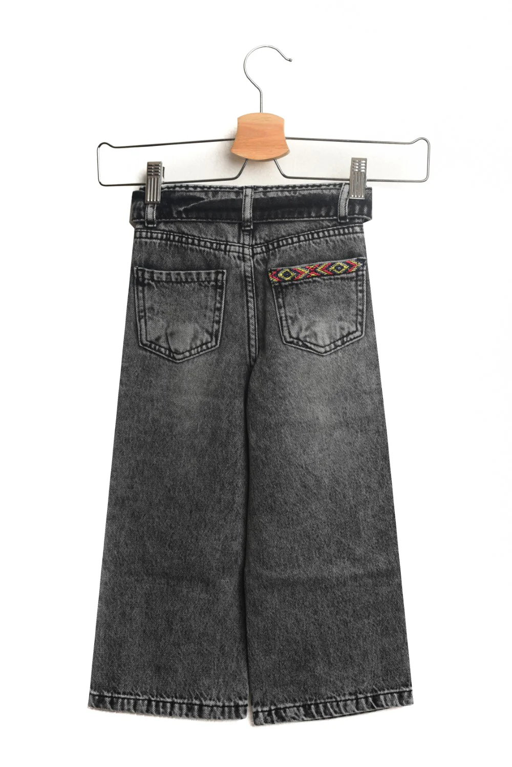 Girl's Wide Leg Jeans Pants With Unique Style - Image 2