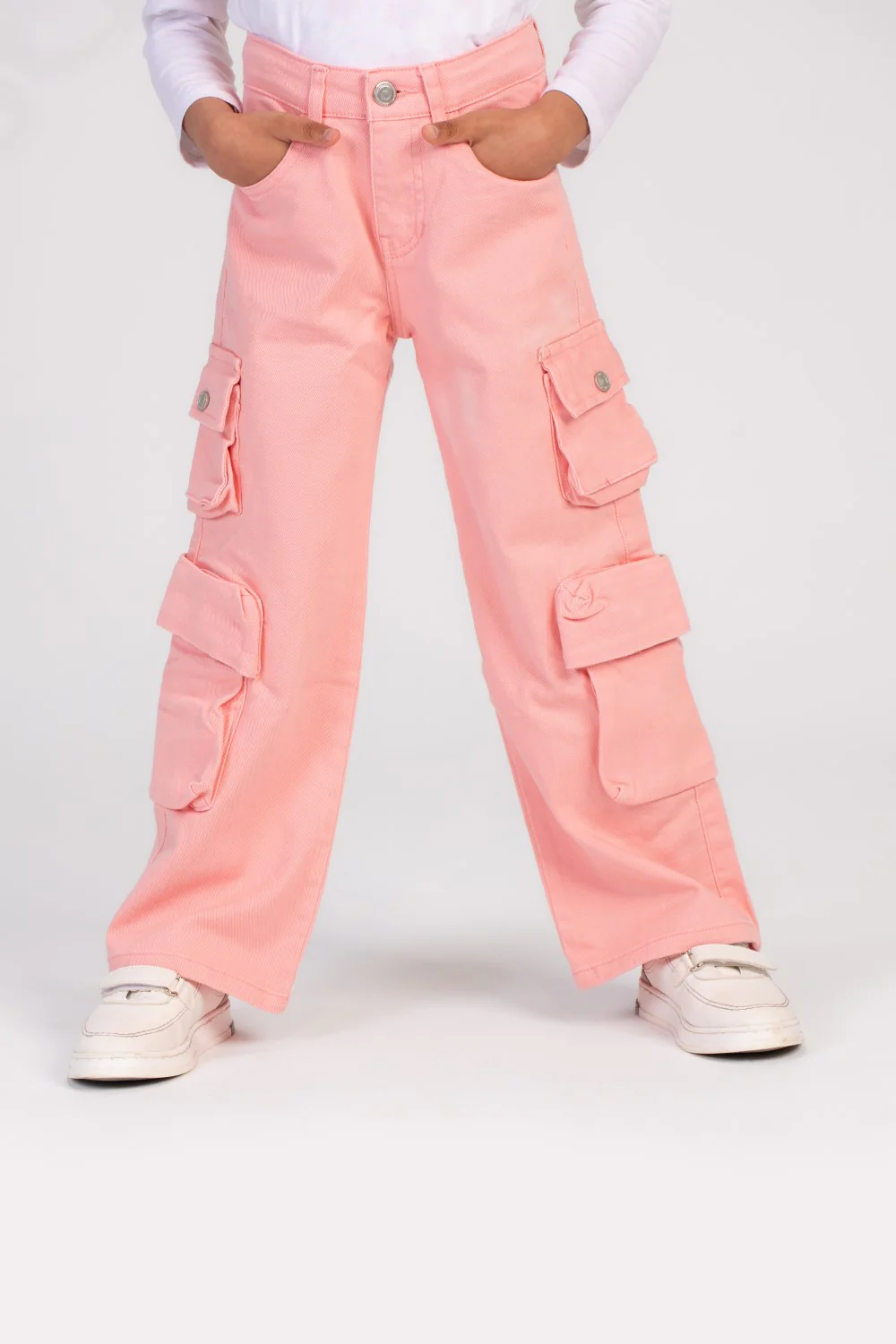 Girl's Wide Leg Style Gabardines Pants With Unique Cut Wide Leg Style For A Fashionable Look - Image 12