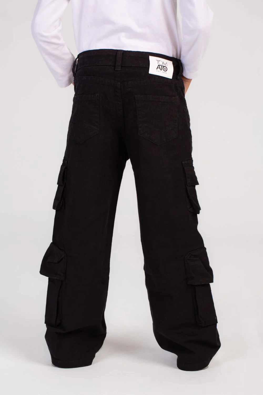 Girl's Wide Leg Style Gabardines Pants With Unique Cut Wide Leg Style For A Fashionable Look - Image 2