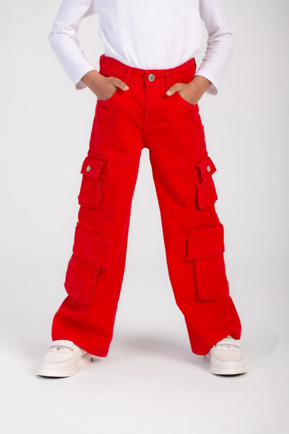 Girl's Wide Leg Style Gabardines Pants With Unique Cut Wide Leg Style For A Fashionable Look - Image 8