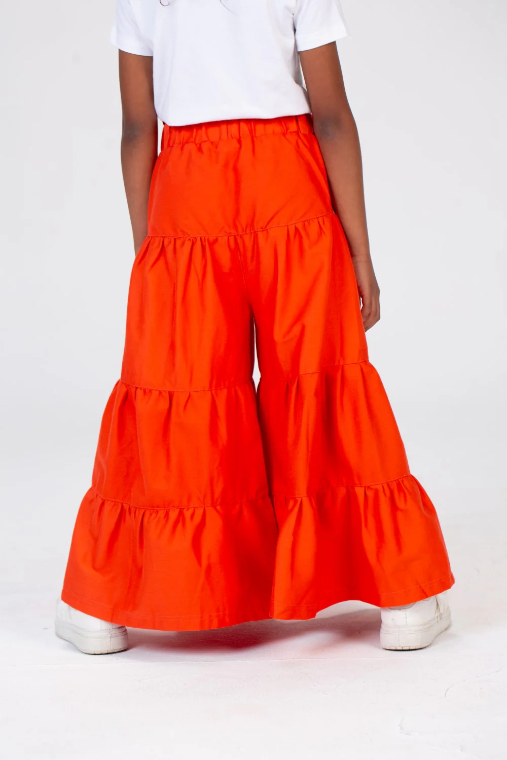 Girls Wide Leg Trousers Made Of Fabric With Ruffles And Elastic In The Middle - Image 14