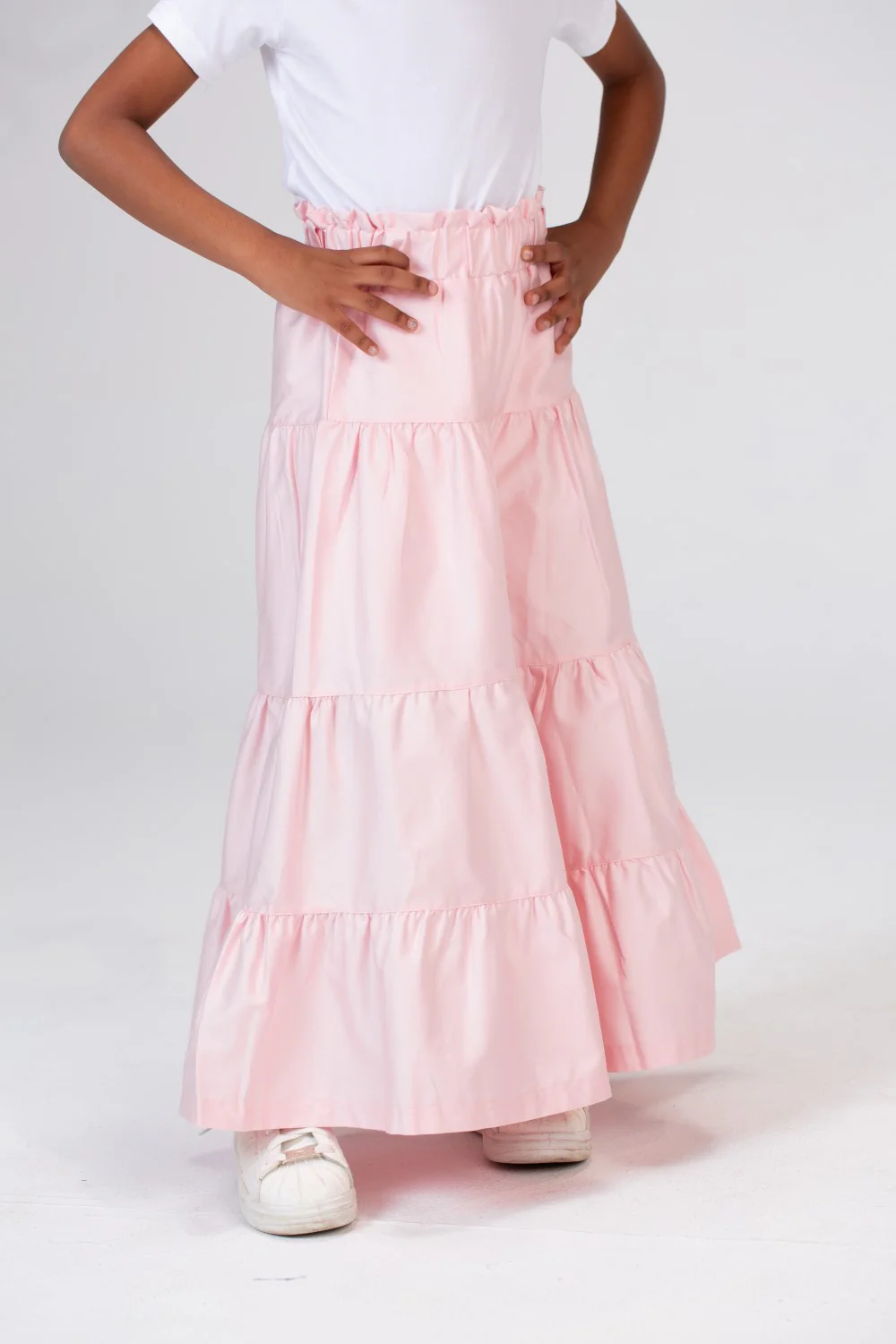 Girls Wide Leg Trousers Made Of Fabric With Ruffles And Elastic In The Middle - Image 16