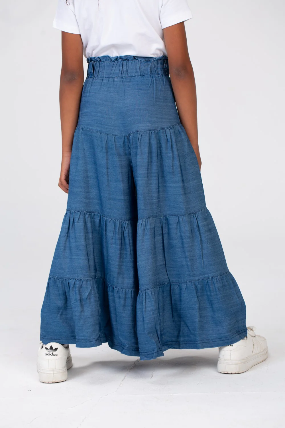 Girls Wide Leg Trousers Made Of Fabric With Ruffles And Elastic In The Middle - Image 20