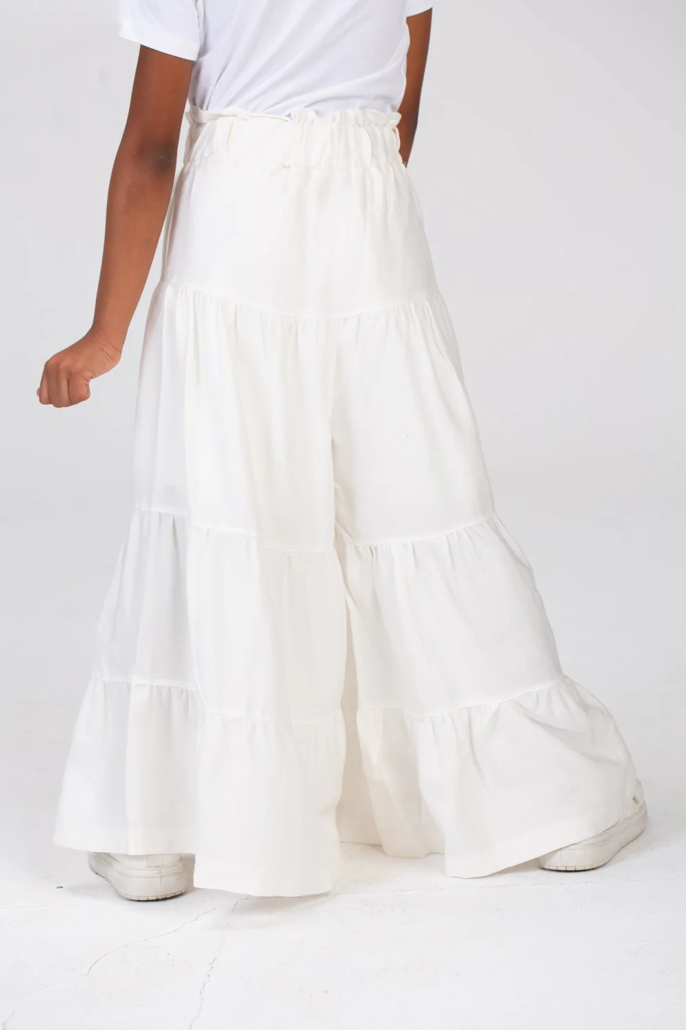Girls Wide Leg Trousers Made Of Fabric With Ruffles And Elastic In The Middle - Image 23