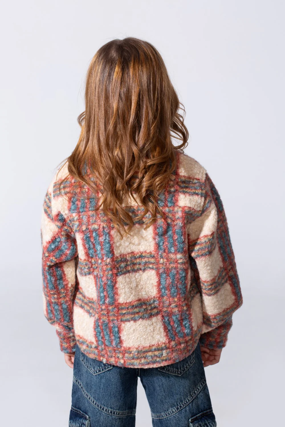 Girl's Winter Checked Slim Fit Shirt With Front Pockets And Long Sleeves - Image 6