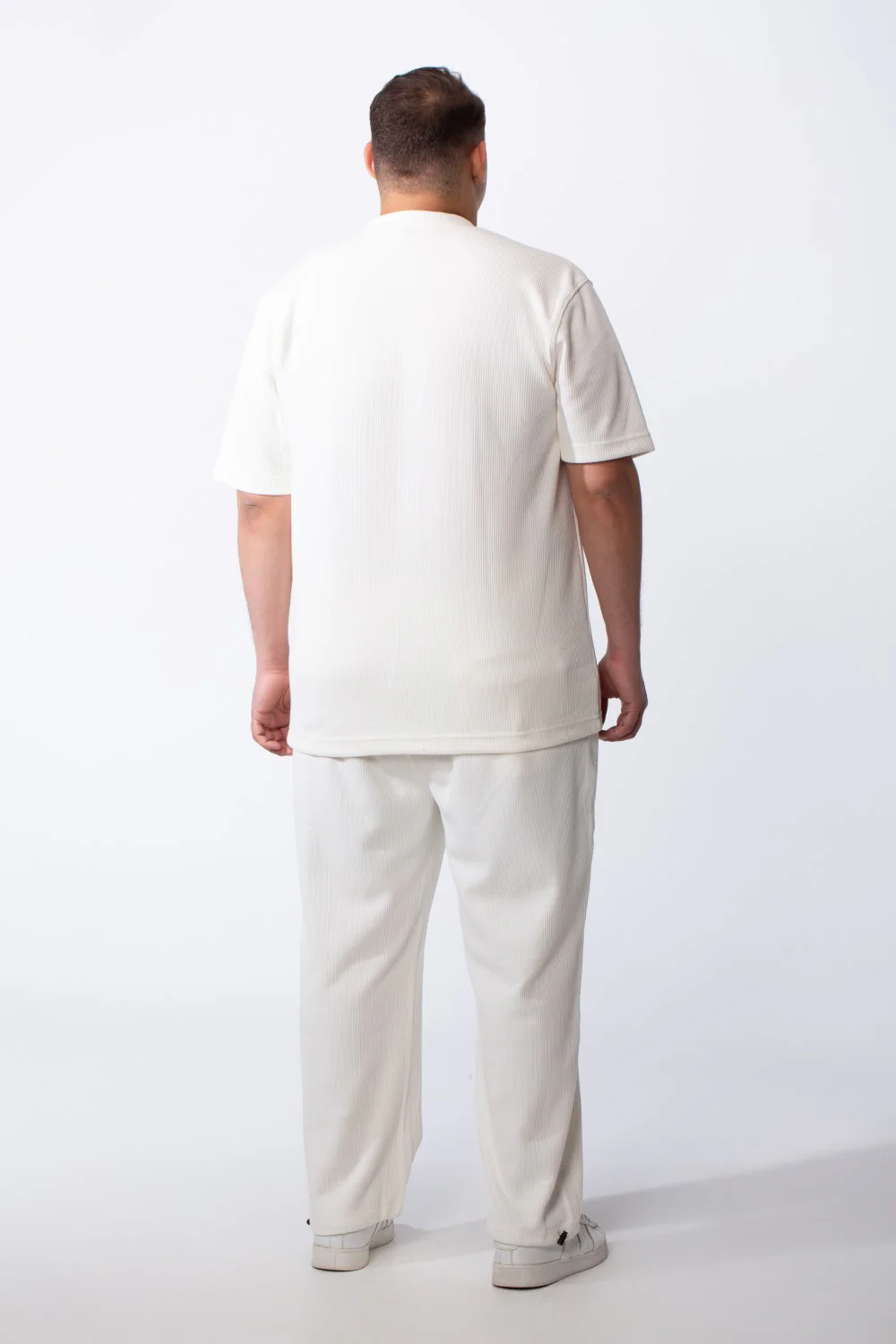 Men’s Big Size Tomato Store Ribbed Lounge Set Matching Outfit Vertical Texture - Image 6