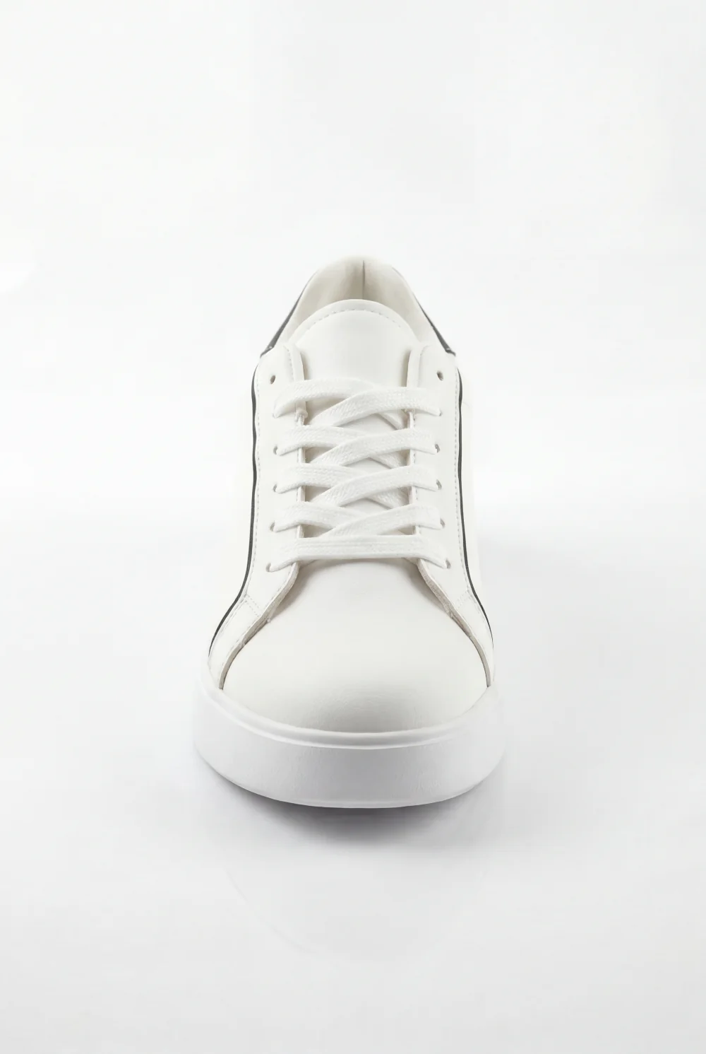 Men’s Clean Textured Minimalist Trainer Low-Top Sneakers Slim Inlaid Trim Along Side Panels Classic Shoes - Image 6