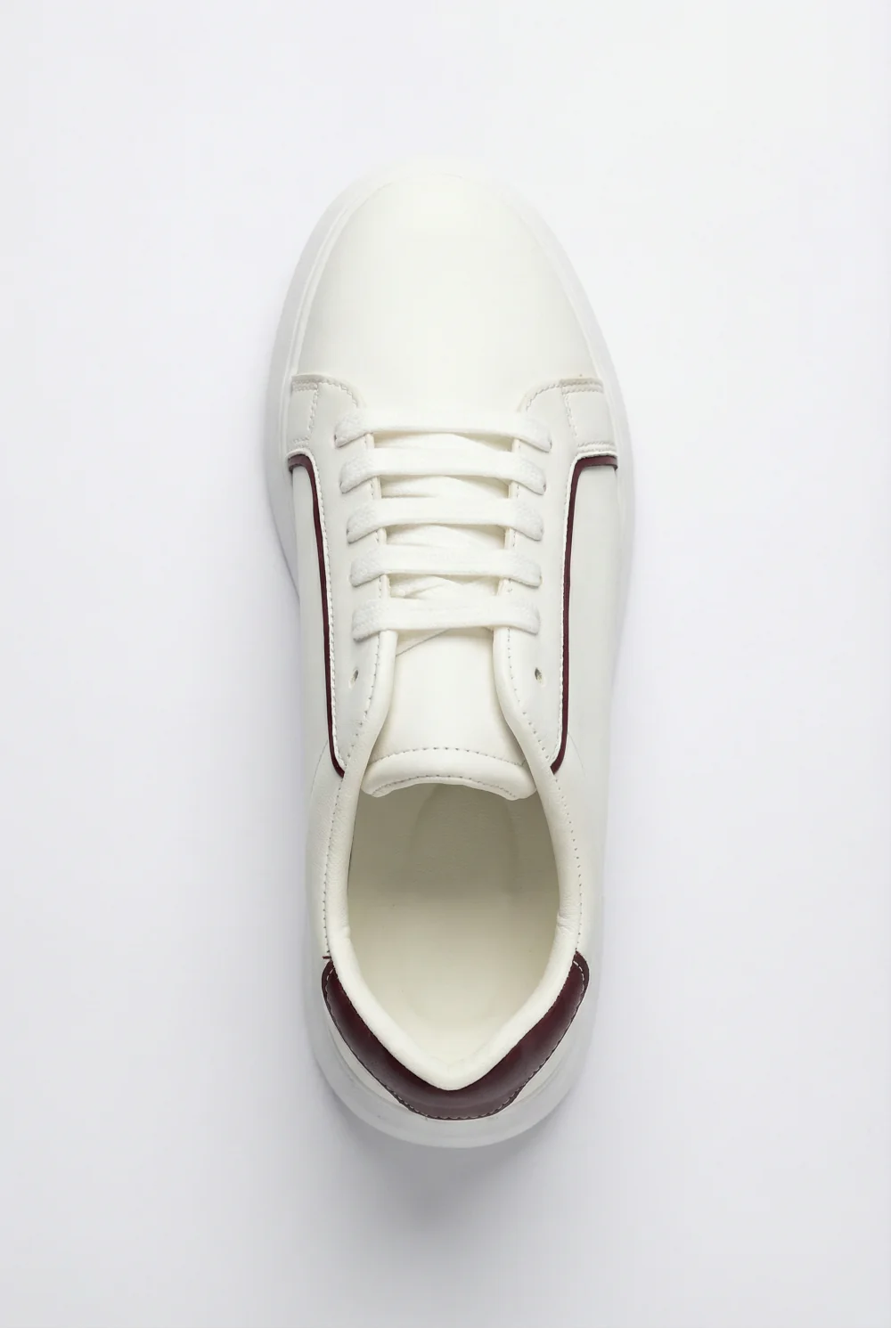 Men’s Clean Textured Minimalist Trainer Low-Top Sneakers Slim Inlaid Trim Along Side Panels Classic Shoes - Image 9
