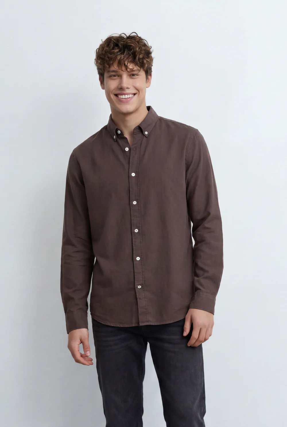 Men’s Tomato Store Regular Fit Shirt Button Down Collar Long Sleeves Tailored Crafted From Breathable Fabric - Image 13