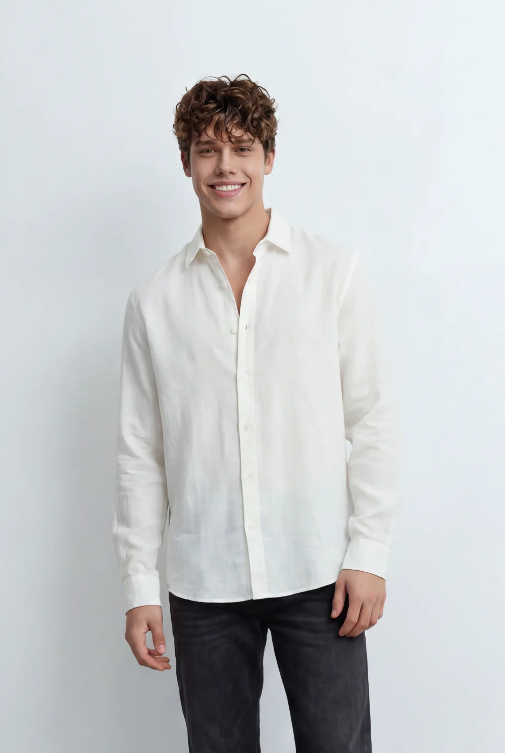 Men’s Tomato Store Regular Fit Shirt Button Down Collar Long Sleeves Tailored Crafted From Breathable Fabric - Image 17