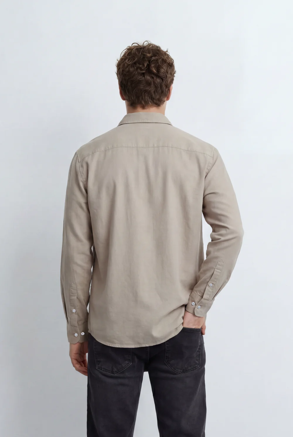 Men’s Tomato Store Regular Fit Shirt Button Down Collar Long Sleeves Tailored Crafted From Breathable Fabric - Image 2