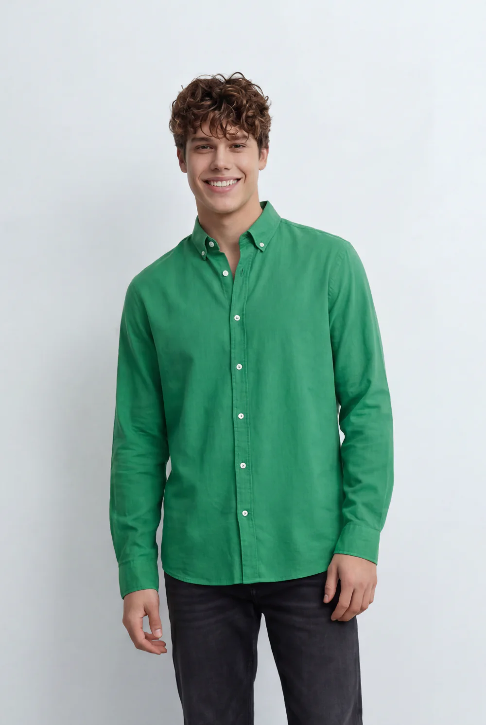 Men’s Tomato Store Regular Fit Shirt Button Down Collar Long Sleeves Tailored Crafted From Breathable Fabric - Image 21