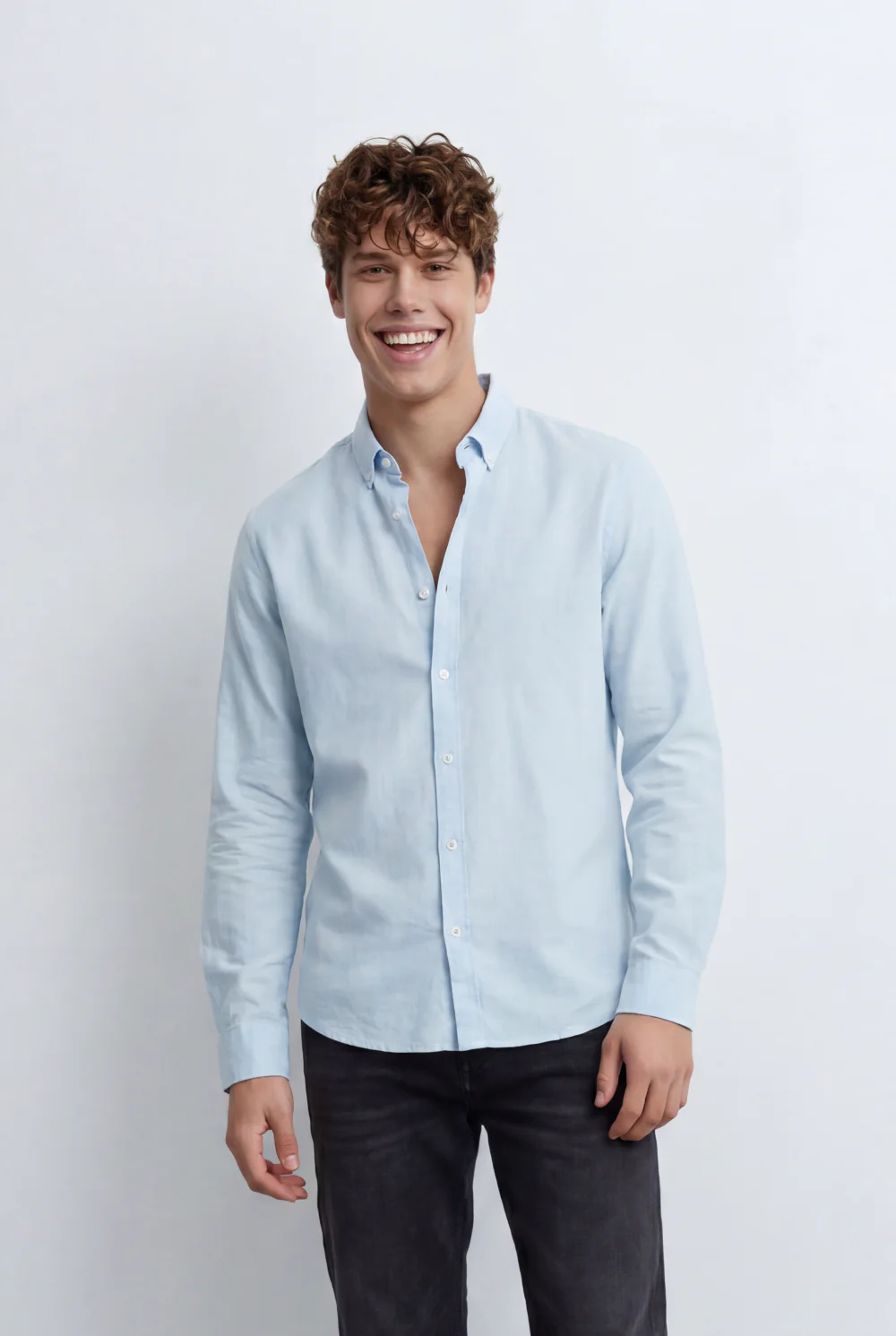 Men’s Tomato Store Regular Fit Shirt Button Down Collar Long Sleeves Tailored Crafted From Breathable Fabric - Image 25