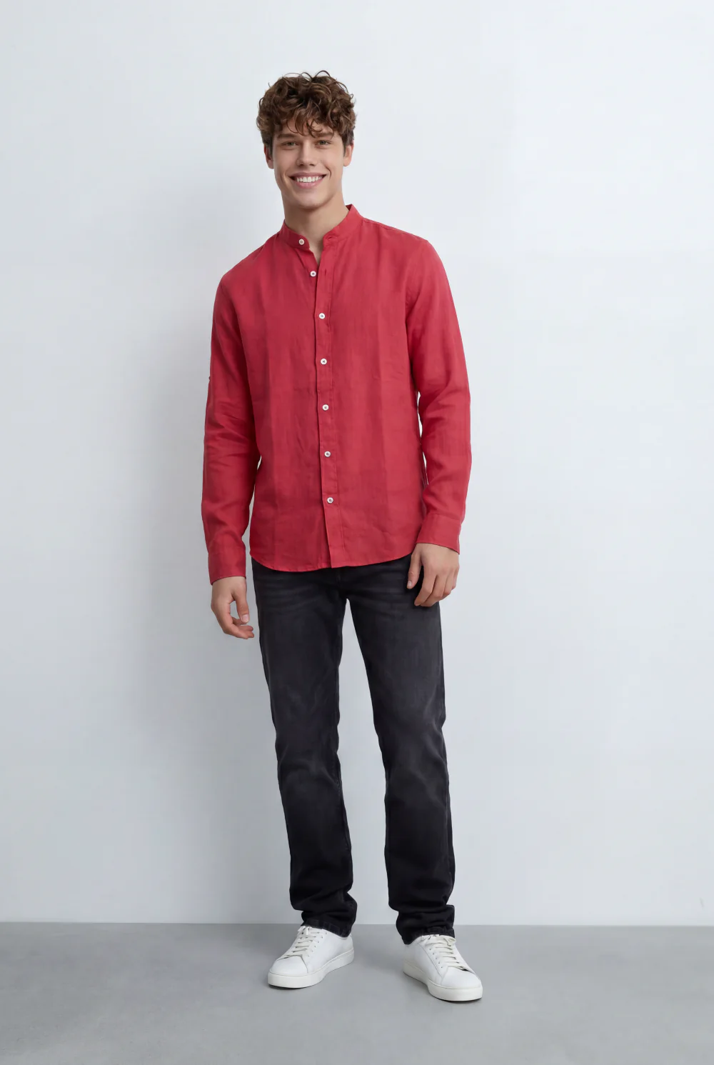 Men’s Tomato Store Regular Fit Shirt Button Down Collar Long Sleeves Tailored Crafted From Breathable Fabric - Image 31