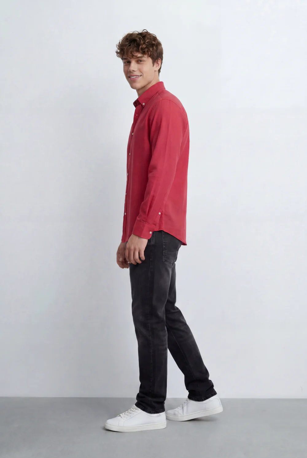 Men’s Tomato Store Regular Fit Shirt Button Down Collar Long Sleeves Tailored Crafted From Breathable Fabric - Image 32