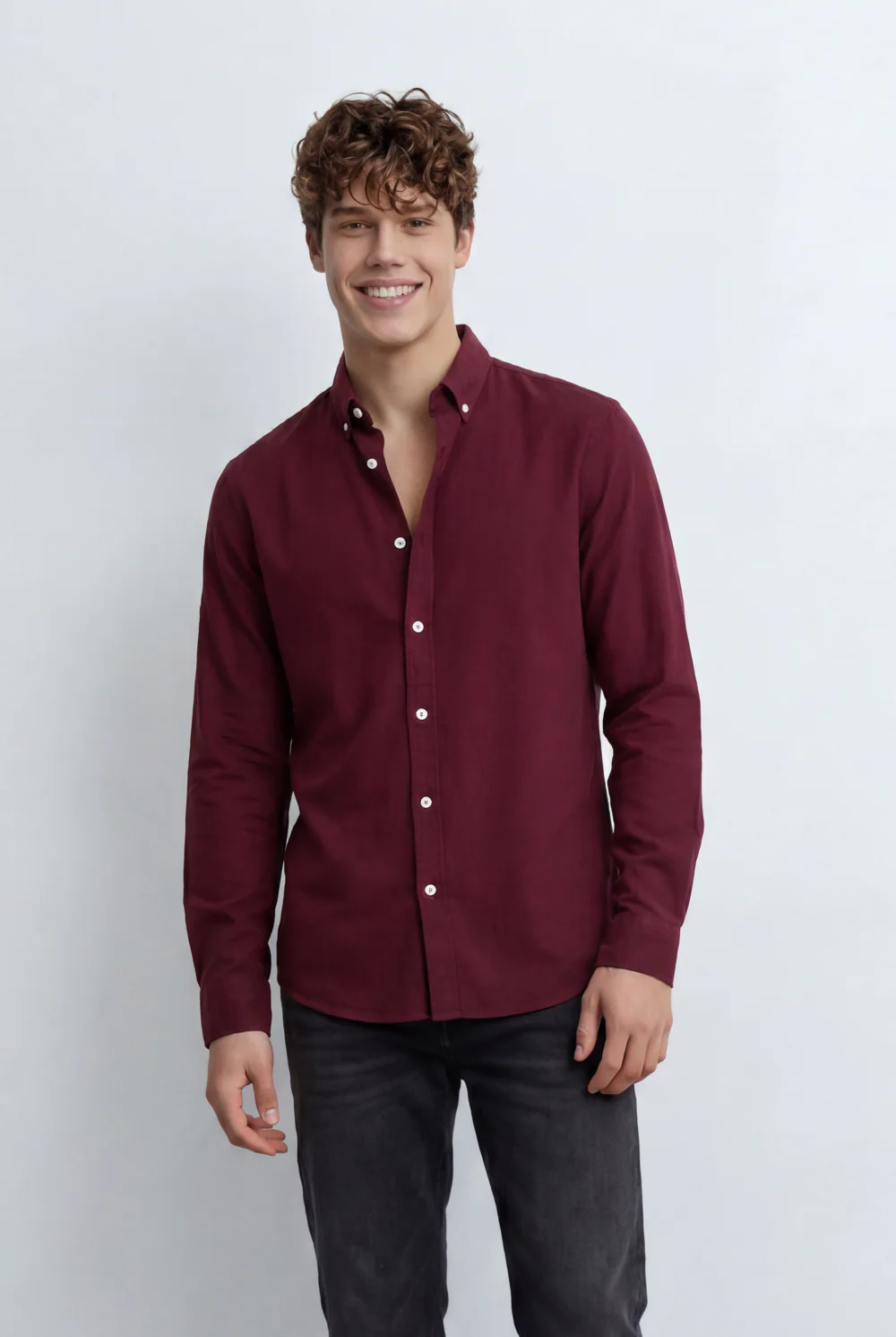 Men’s Tomato Store Regular Fit Shirt Button Down Collar Long Sleeves Tailored Crafted From Breathable Fabric - Image 33