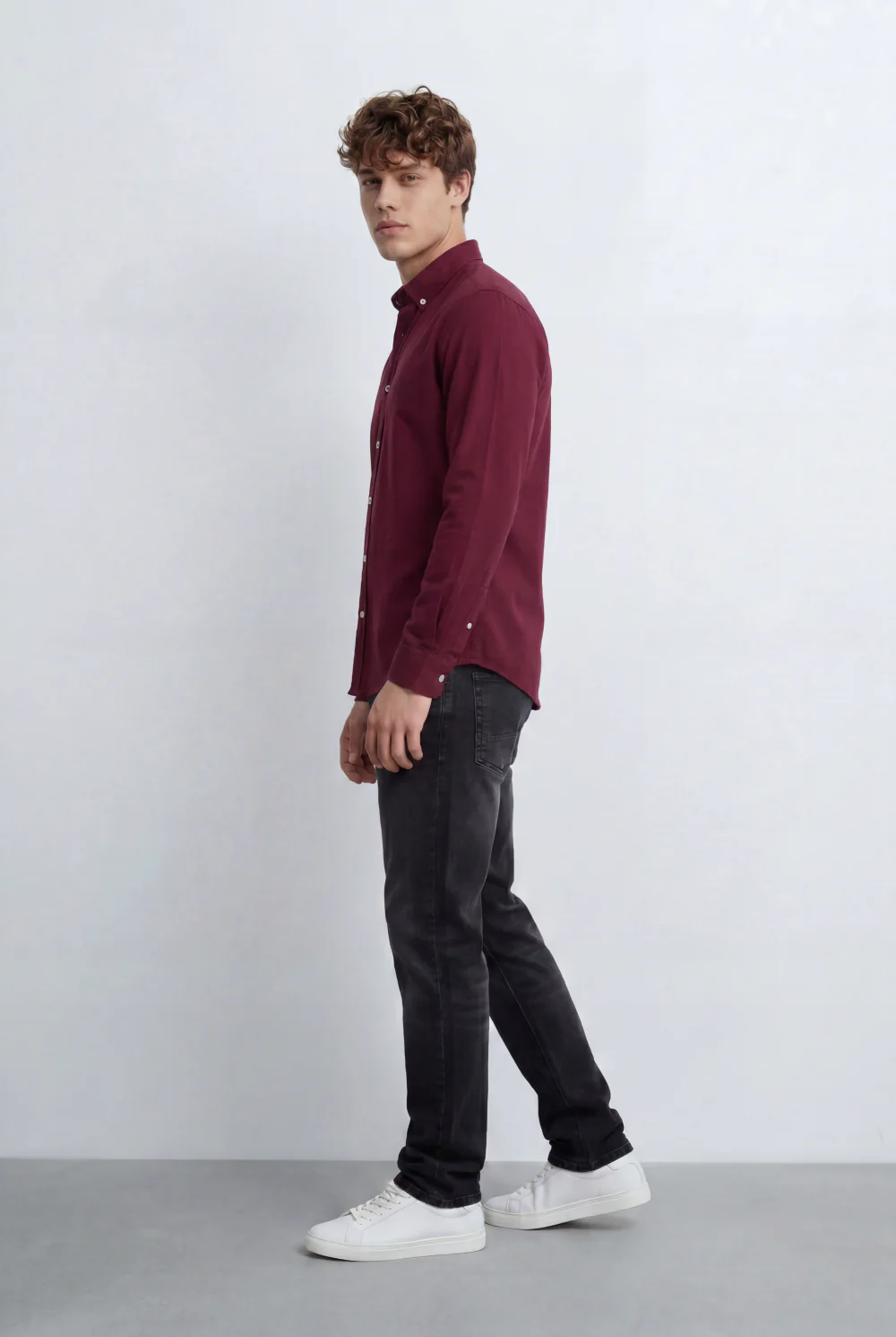 Men’s Tomato Store Regular Fit Shirt Button Down Collar Long Sleeves Tailored Crafted From Breathable Fabric - Image 36