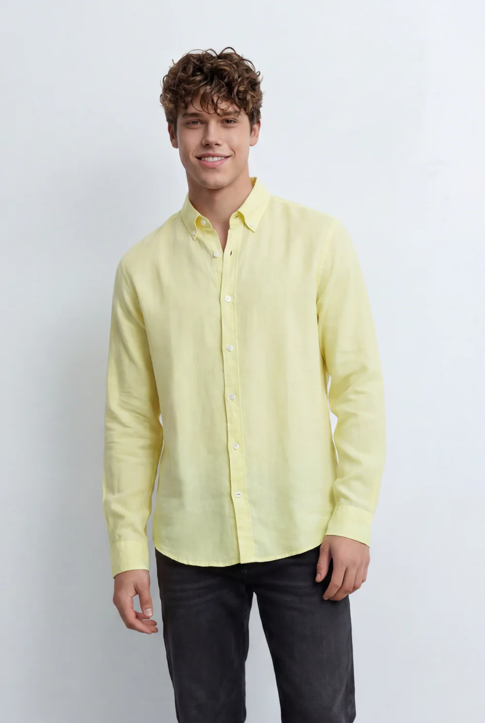 Men’s Tomato Store Regular Fit Shirt Button Down Collar Long Sleeves Tailored Crafted From Breathable Fabric - Image 37