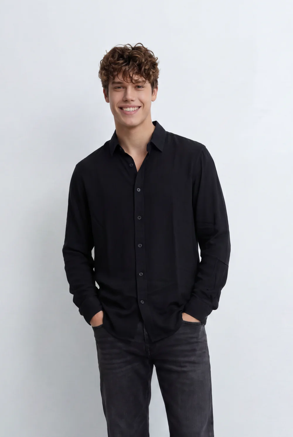 Men’s Tomato Store Regular Fit Shirt Button Down Collar Long Sleeves Tailored Crafted From Breathable Fabric - Image 5