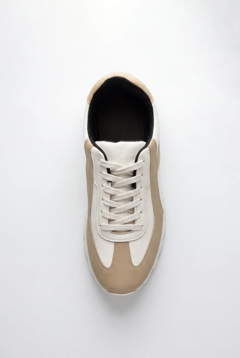Men’s Retro Modern Sneaker Low-Top Trainers White Midsole Vintage Inspired Tread Classic Aesthetic Shoes - Image 2