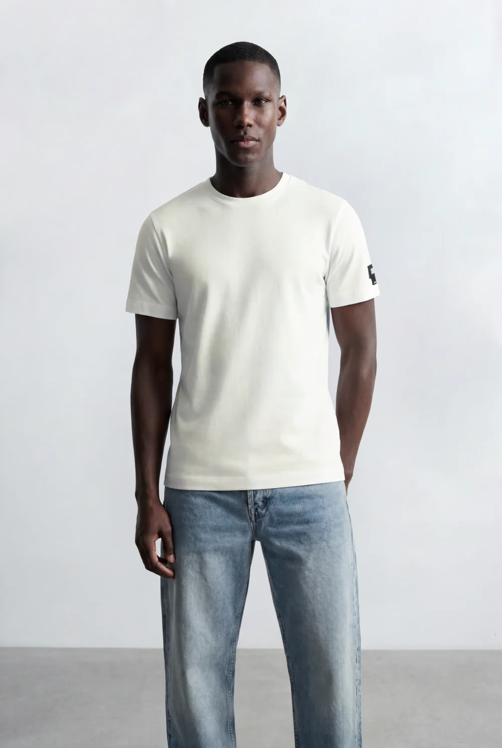 Men’s Ribbed Crew Neckline Tomato Store Signature Shoulder Patch Short Sleeves T-Shirt - Image 13