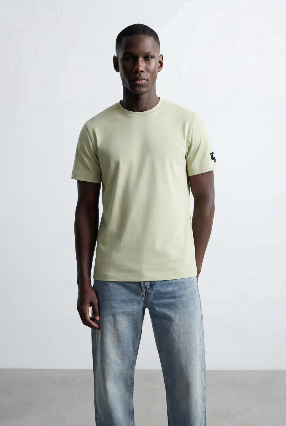 Men’s Ribbed Crew Neckline Tomato Store Signature Shoulder Patch Short Sleeves T-Shirt - Image 25