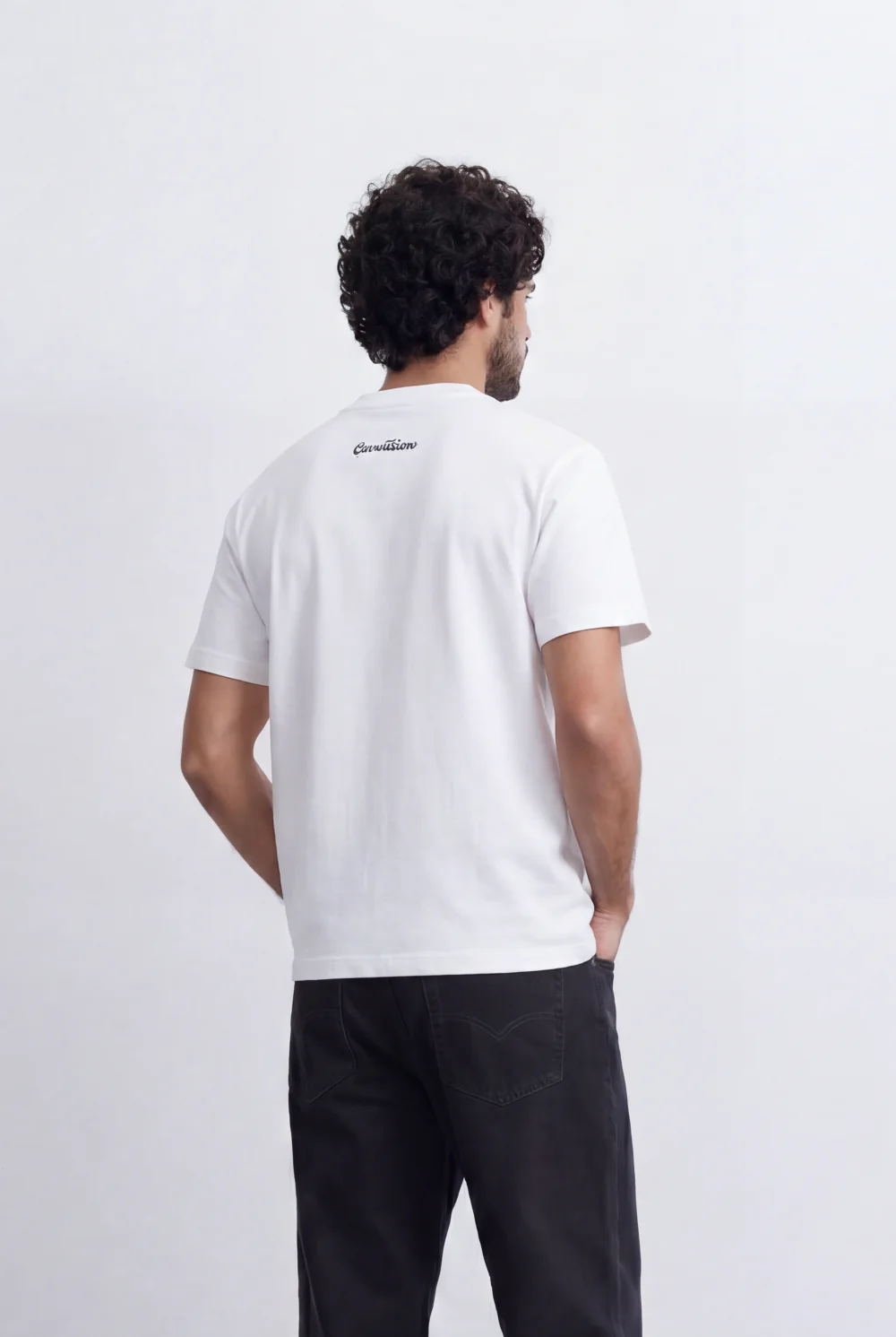 Men’s Tomato Store Artistic Graphic T-Shirt Confidence Typography Print Abstract Character Detail - Image 2
