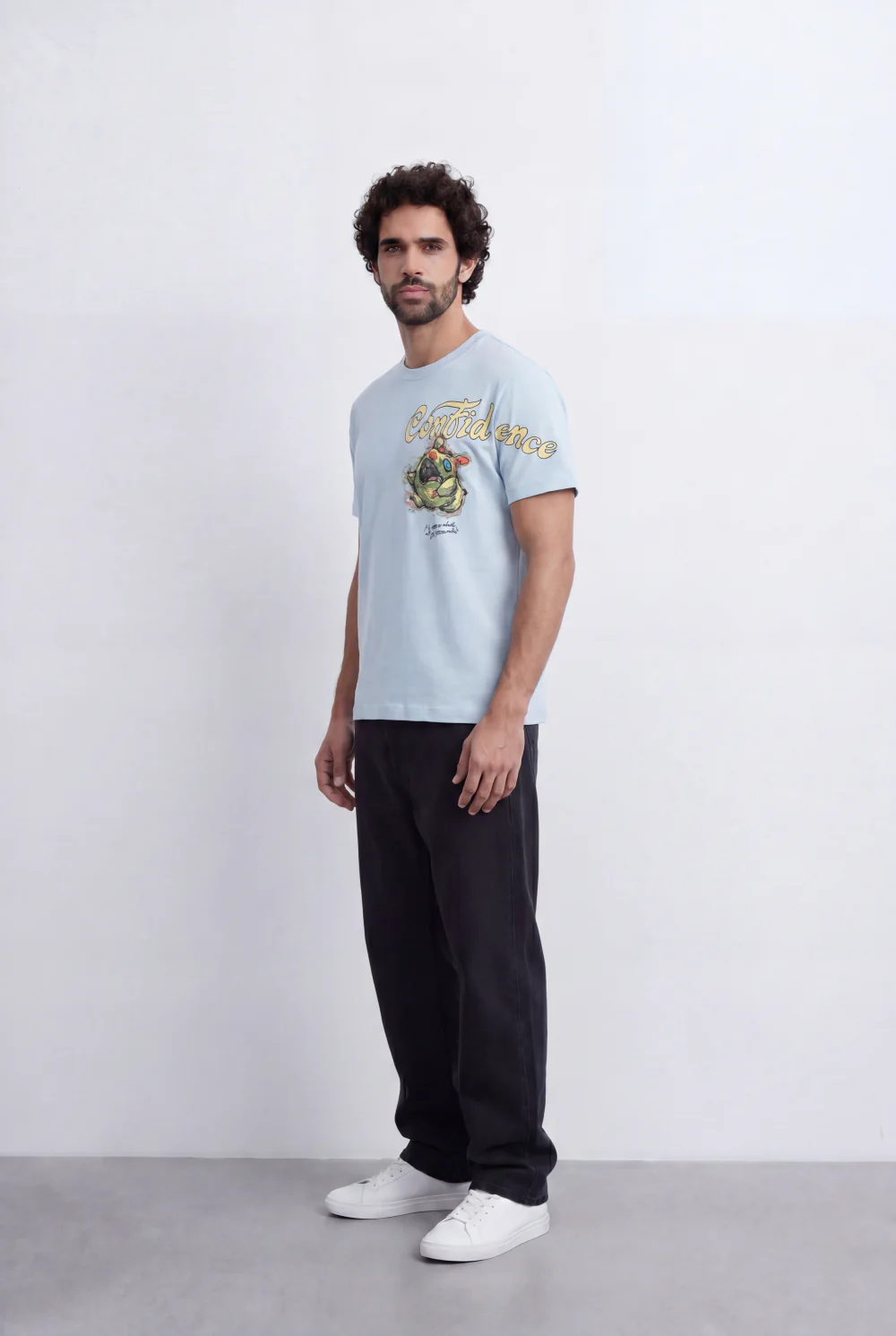 Men’s Tomato Store Artistic Graphic T-Shirt Confidence Typography Print Abstract Character Detail - Image 8