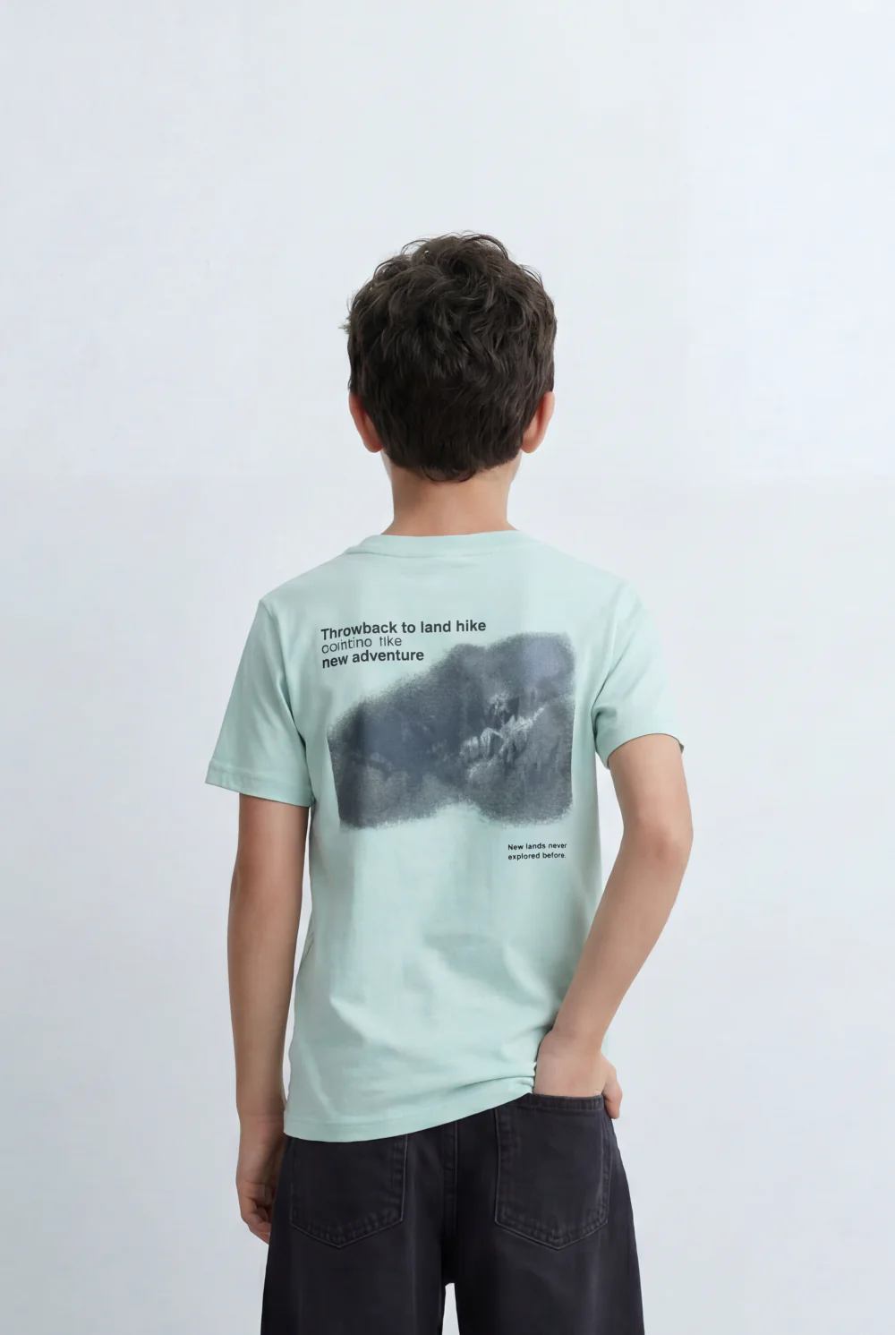 Boy’s Tomato Store Back Graphic T-Shirt Featuring An Outdoor Inspired Artwork Large Print - Image 2