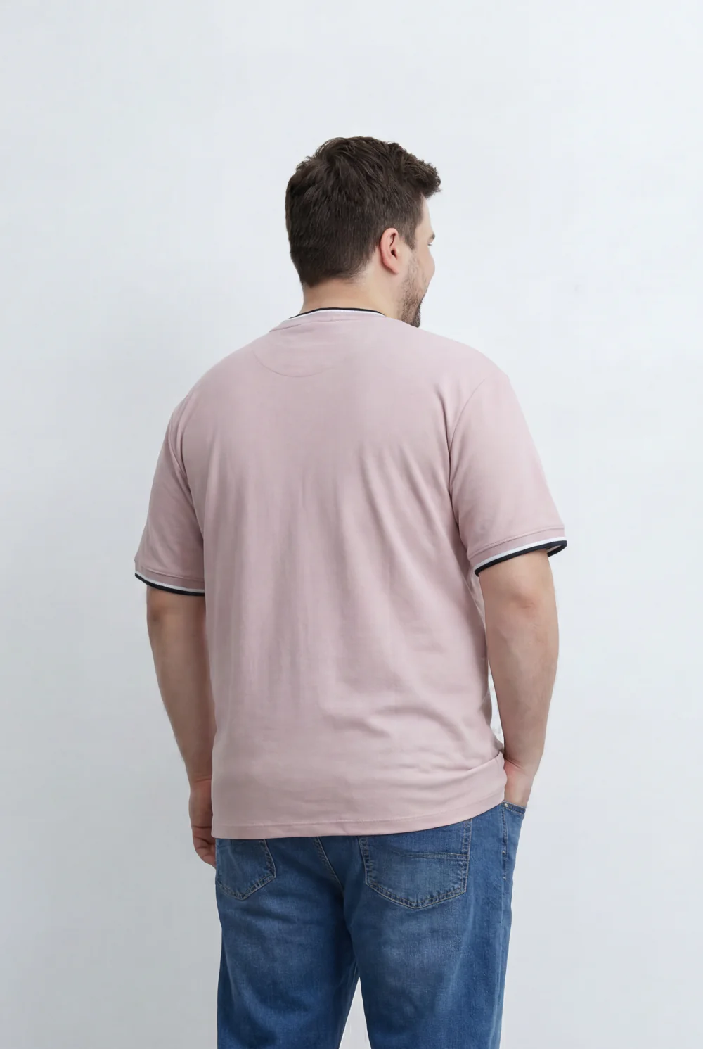 Men’s Tomato Store Big Size Polo Crafted Contrast Tipping Details Collar And Sleeves T-Shirt - Image 2