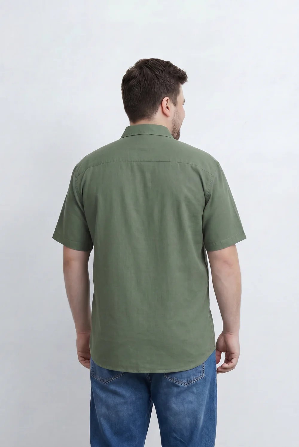 Men’s Tomato Store Big Size Short Sleeve Basic Shirt Featuring Relaxed Open Collar Design - Image 14