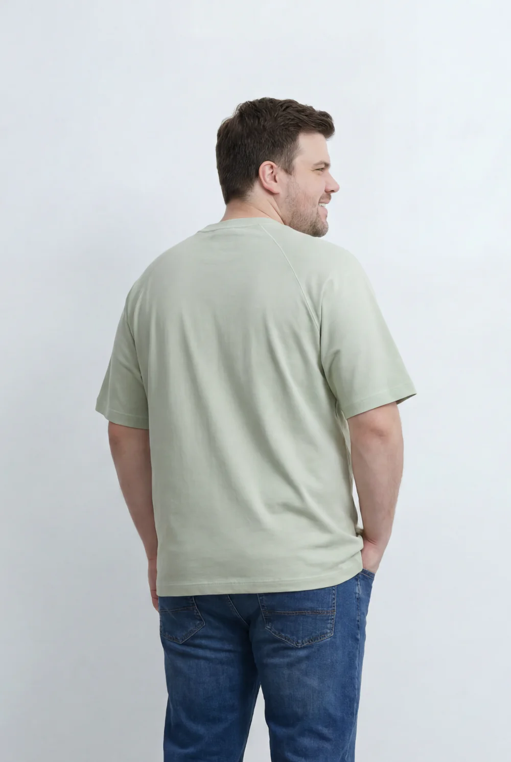 Men’s Tomato Store Big Size T-Shirt Featuring Raglan Sleeve Construction Minimal Chest Typography - Image 10