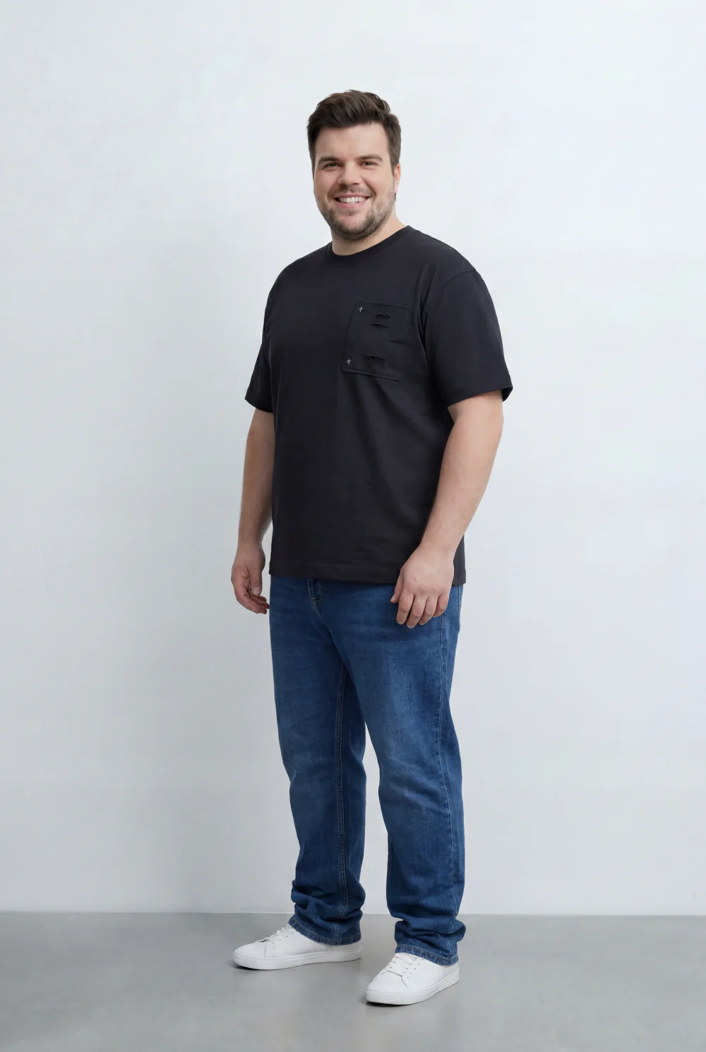 Men’s Tomato Store Big Size T-Shirt Utility Inspired Chest Pocket And Distressed Detail - Image 8