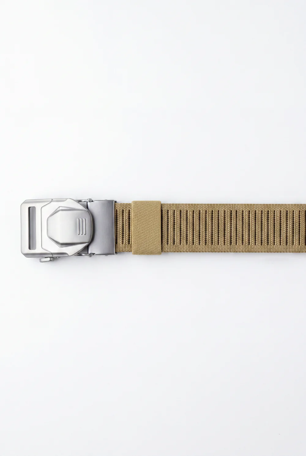 Men’s Tomato Store Blade Clip Web Belt With Ribbed Basket Weave Pattern Raised Inner Grip Texture Metallic Quick Release Buckle - Image 12