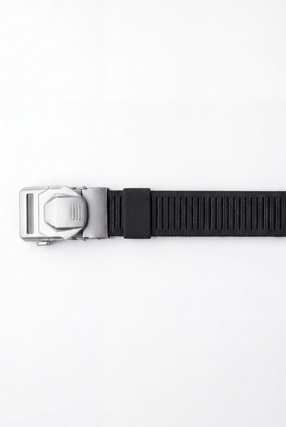 Men’s Tomato Store Blade Clip Web Belt With Ribbed Basket Weave Pattern Raised Inner Grip Texture Metallic Quick Release Buckle - Image 6